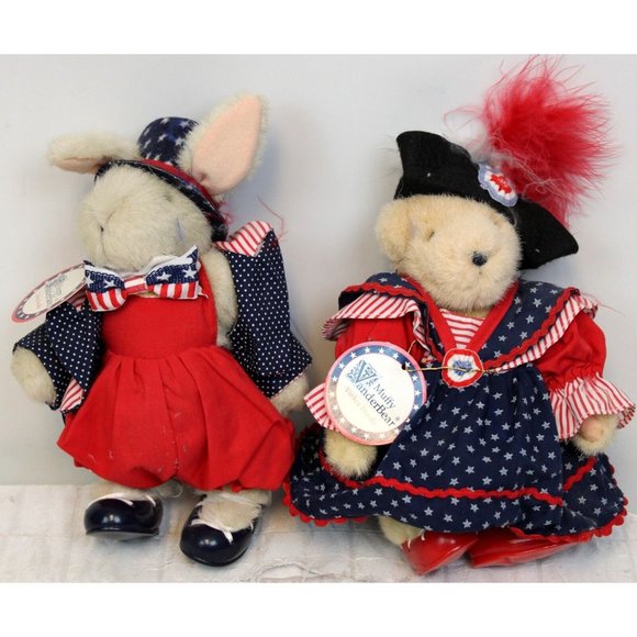 Vtg 1992 Muffy Hoppy VanderBear North American Bear Yankee Doodle American
